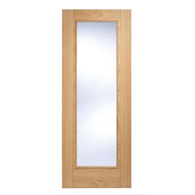 Pre-finished Oak Vancouver Pattern 10 Glazed Internal Door W...